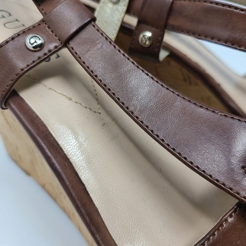 Guess | Strappy Kayce Wedge Platform Sandals (Size 8M)